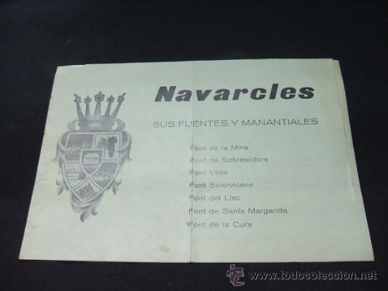 Sammelleidenschaft Papier: NAVARCLES - SUS FUENTES Y MANANTIALES - A 9 KM. DE MANRESA -