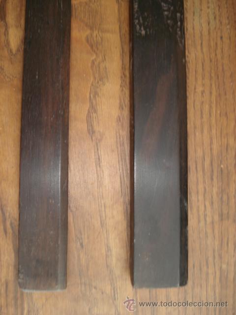 Coleccionismo: DOS REGLAS DE MADERA DE EBANO. ANTIGUAS - Foto 2