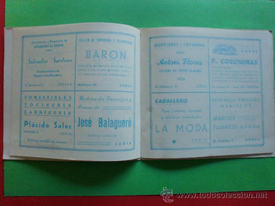 Coleccionismo: FIESTA MAYOR SURIA 1952 - Foto 2