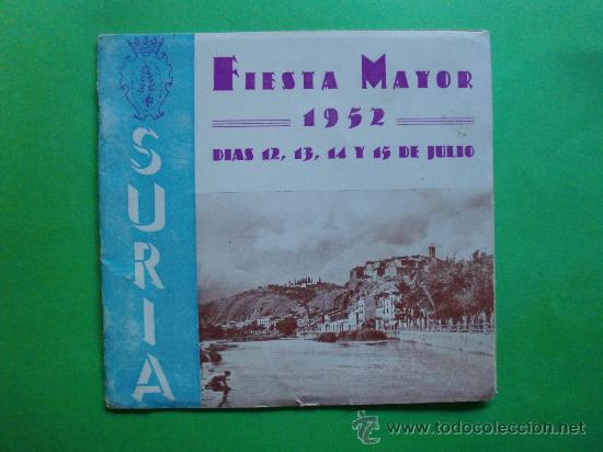Coleccionismo: FIESTA MAYOR SURIA 1952 - Foto 1