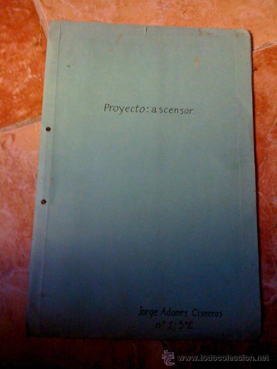 Coleccionismo: Proyecto fin de estudios. Formaci&oacute;n Profesional 2&ordm; Grado. 1990. Ascensor.