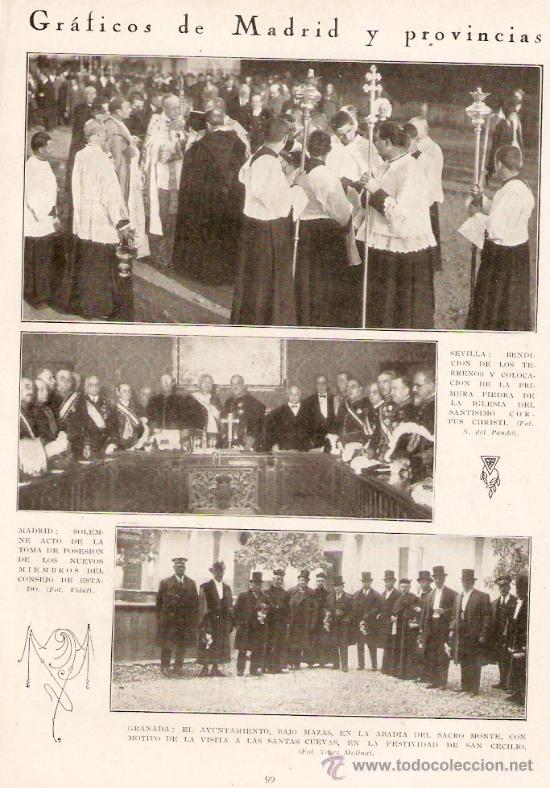 Collectionnisme: RECORTE PRENSA.A&Ntilde;O 1931.SEVILLA.SANTISIMO CORPUS CRISTI.GRANADA.SACROMONTE.EIBAR.SAN BLASKO OPILLAK.