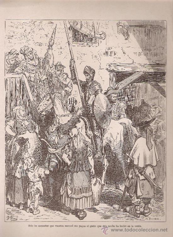 Sammelleidenschaft Papier: G. DOR&Eacute; - SOLO HE MENESTER QUE VUESTRA MERCED ME PAGUE EL .... - LAMINA - H. PISAN - 31,9 X 22 CM. -