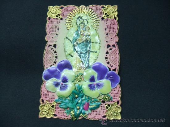 Sammelleidenschaft Papier: PRECIOSA ESTAMPA RELIGIOSA ANTIGUA - EN RELIEVE -