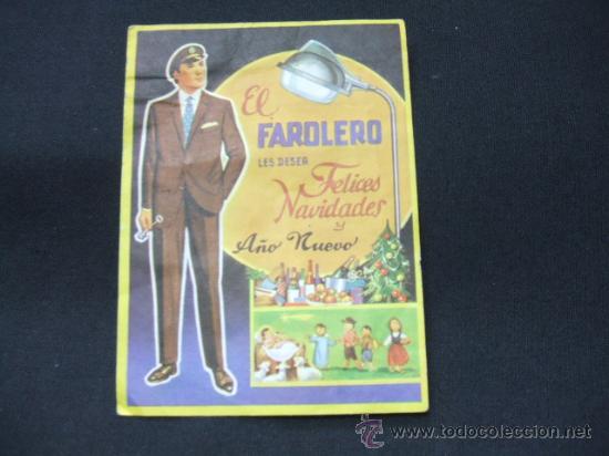 Sammelleidenschaft Papier: FELICITACION NAVIDAD - EL FAROLERO LES DESEA FELICES NAVIDADES Y A&Ntilde;O NUEVO