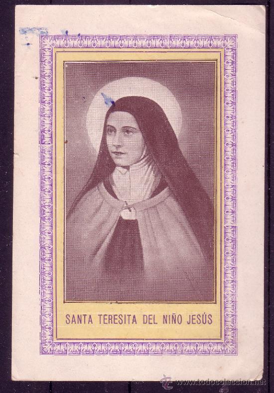 Coleccionismo: ESTAMPA DE 8X12 DE SANTA TERESITA DEL NI&Ntilde;O JESUS - A&Ntilde;O 1941 - VER ADICIONAL