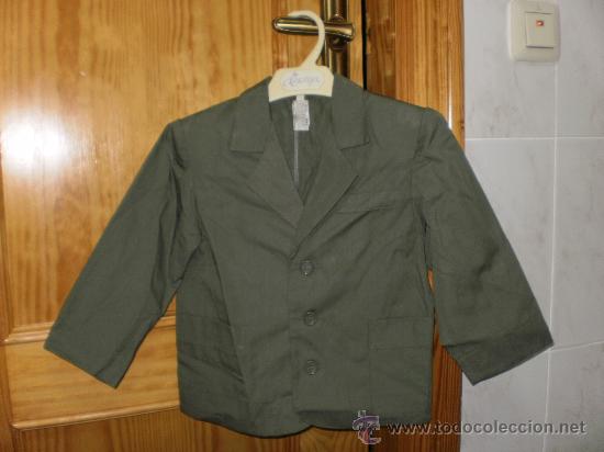 Coleccionismo: CHAQUETA MANGA SEMICORTA DE NI&Ntilde;A , VERDE MILITAR CON HOMBRERAS , TALLA 3 ( MADE IN SPAIN )