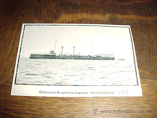 Coleccionismo: RECORTE DE PRENSA. CA&Ntilde;ONERO DE GUERRA ESPA&Ntilde;OL EXTREMADURA. A&Ntilde;O 1917.