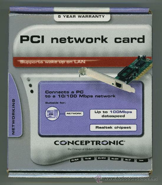 Coleccionismo: PCI NETWORK CARD - CONCEPTRONIC 10/100 MBPS. - Foto 1
