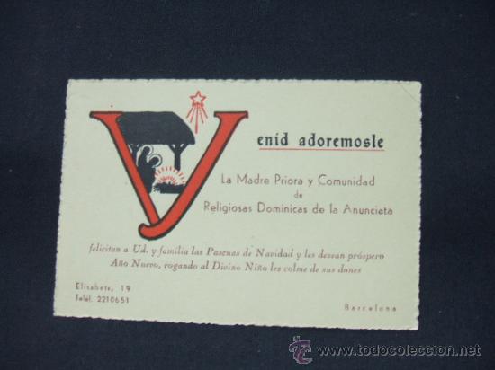 Coleccionismo: VENID ADOREMOSLE - LA MADRE PRIORA Y COMUNIDAD DE RELIGIOSAS DOMINICAS DE LAS ANUNCIAS