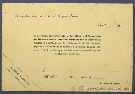 Coleccionismo: ARTISTAS QUE ACTUAN A BENEFICIO DEL SANATORIO DE NUESTRO PADRE JES&Uacute;S DEL GRAN PODER, SEVILLA, S/F.