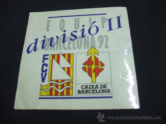 Coleccionismo: ADHESIVO - EQUIP BARCELONA 92 - DIVISI&Oacute; II - CAIXA DE BARCELONA -