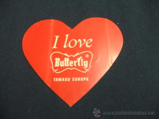 Coleccionismo: ADHESIVO - I LOVE BUTTERFLY - TAMASU EUROPA -