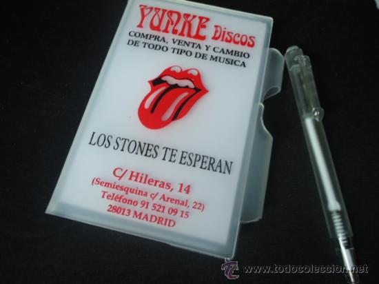 Coleccionismo: Agenda de bolsillo con bol&iacute;grafo-Promocional Yunke discos-Rolling Stones-En su caja original - nueva