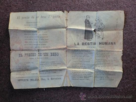 Collecting paper: Cancionero  La Bestia Humana