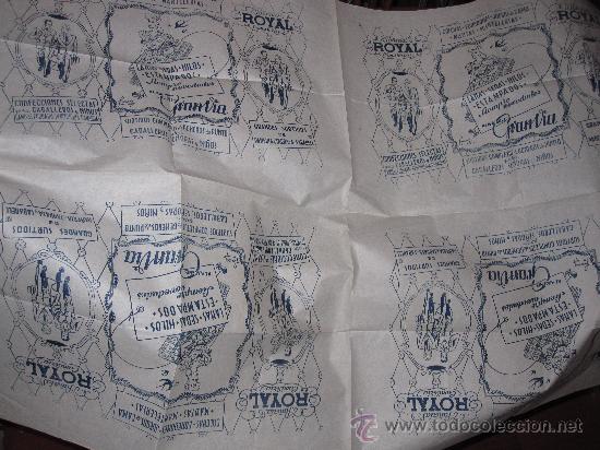 Collectionnisme: GRAN PLIEGO RAR&Iacute;SIMO DE LA PA&Ntilde;ER&Iacute;A ROYAL CAMISERIA ALMACENES GRAN VIA, TARRASA SABADELL FERX&Aacute;N,1947?