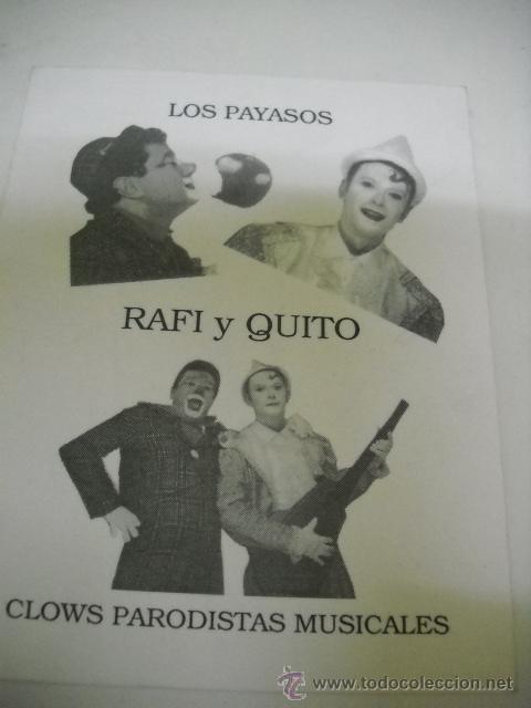 Coleccionismo: Payasos Rafi y Quito. Ficha