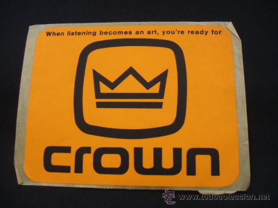 Coleccionismo: ADHESIVO - CROWN -