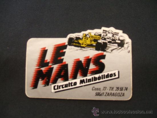 Coleccionismo: ADHESIVO - LE MANS - CIRCUITO MINIBOLIDOS - ZARAGOZA -