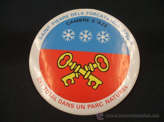 Coleccionismo: ADHESIVO - SAINT-PIERRE DELS FOR&Ccedil;ATS - SKI TOTAL DANS UN PARC NATURAL -