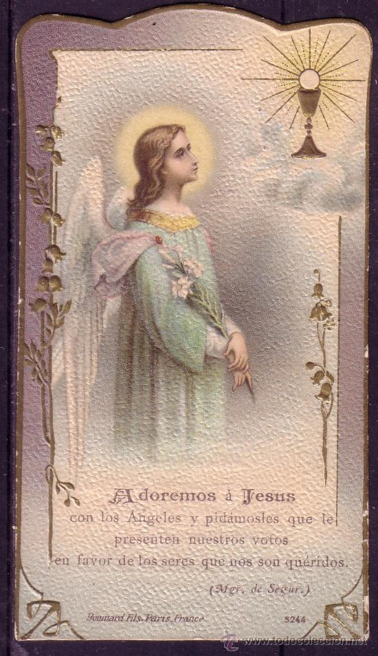 Collectionnisme: MUY ANTIGUA ESTAMPA DE PRIMERA COMUNION 1930 - CELEBRADA EN INSTITUTO DE LA BV MARIA DE RR IRLANDESA