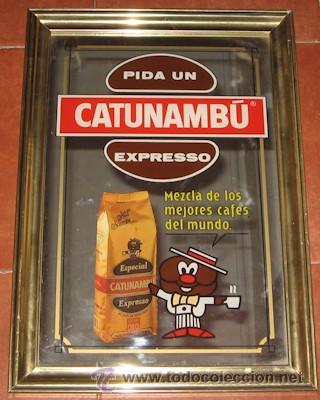 Coleccionismo: ESPEJO ENMARCADO DE CAF&Eacute; CATUNAMB&Uacute;