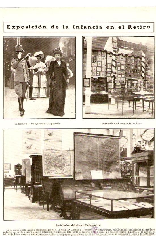 Coleccionismo: RECORTE PRENSA.A&Ntilde;O 1909.EL RETIRO.MADRID.MUSEO PEDAGOGICO.CASA DEL PUEBLO DE BARCELONA.CORO.