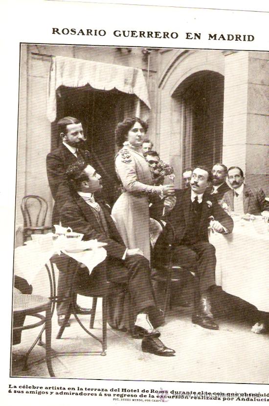 Collectionnisme: RECORTE PRENSA.A&Ntilde;O 1909.ROSARIO GUERRERO.HOTEL DE ROMA.MADRID.TEATRO.SANT JOAN DE LES ABADESSES.TER.