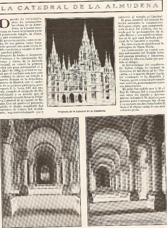 Coleccionismo: RECORTE PRENSA.CATEDRAL DE LA ALMUDENA.MADRID.CRIPTA ROMANICA.