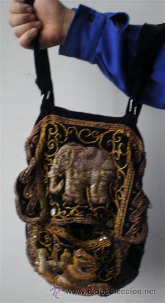 Coleccionismo: MOCHILA de terciopelo - Foto 1
