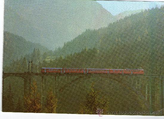Coleccionismo: bonita fotografia del ferrocarril chur- arosa de suiza