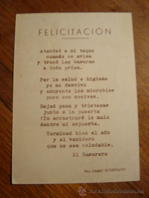 Coleccionismo: FELICITACION DE NAVIDAD EL BASURERO - Foto 2