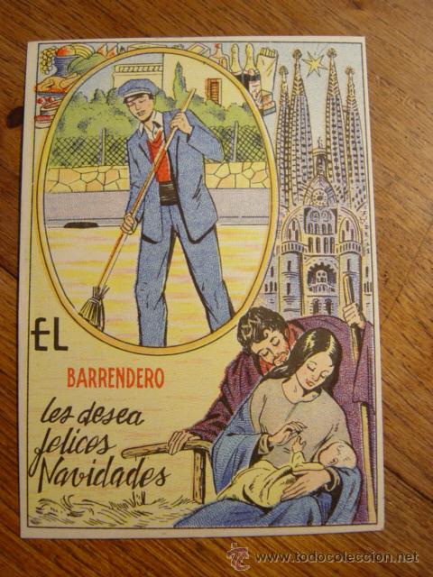 Coleccionismo: FELICITACION DE NAVIDAD EL BARRENDERO - Foto 1