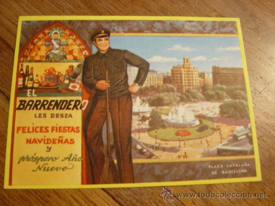 Coleccionismo: FELICITACION DE NAVIDAD EL BARRENDERO - Foto 1