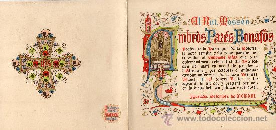 Coleccionismo: Ambr&ograve;s Par&eacute;s Bonaf&oacute;s Igualada 1913