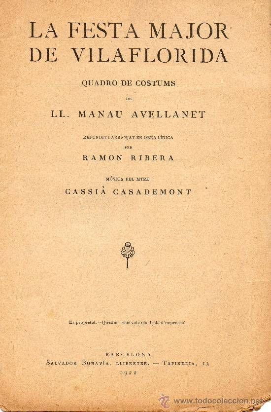 Coleccionismo: La Festa Major de Vilaflorida (Barcelona) 1922
