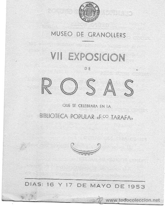Coleccionismo: Museo Granollers VII Exposici&oacute;n Rosas 1953