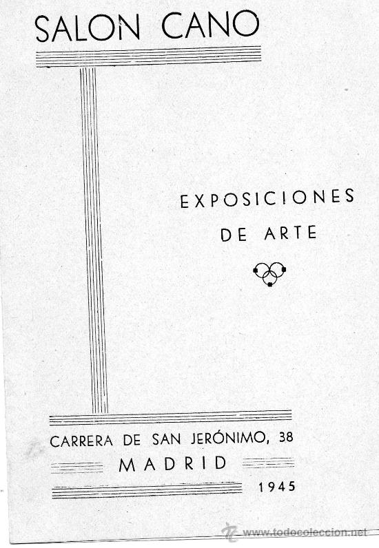 Coleccionismo: Sal&oacute;n Cano Exposiciones de Arte Madrid 1945