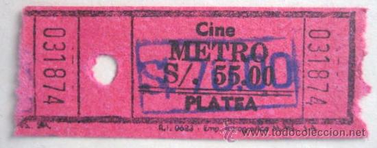 Coleccionismo: ENTRADA CINE METRO. SUDAMERICA. .  ENVIO GRATIS&iexcl;&iexcl;&iexcl;