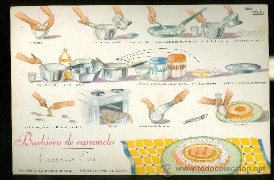 Coleccionismo: RECETA DE COCINA.  BARBIERA DE CARAMELO - CREACIONES EVA