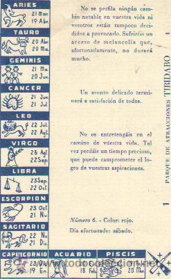 Sammelleidenschaft Papier: TARJETA 1 PARQUE DE ATRACCIONES TIBIDABO-BARCELONA (POSIBLEMENTE SEA DE AUTOMATA) A&Ntilde;OS 20/30