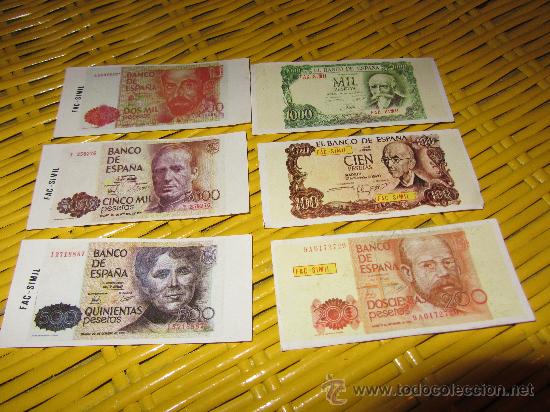 Coleccionismo: FAC-SIMIL BILLETES ESPALOLES