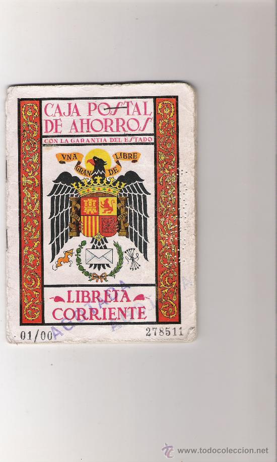 Sammelleidenschaft Papier: LIBRETA CORRIENTE CAJA POSTAL DE AHORROS - A&Ntilde;O 1968