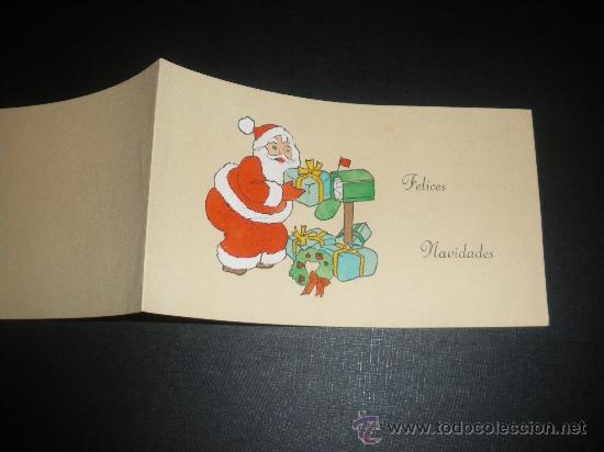 Coleccionismo: FELICITACION DE NAVIDAD, POSTAL NAVIDE&Ntilde;A. PINTADA A MANO.