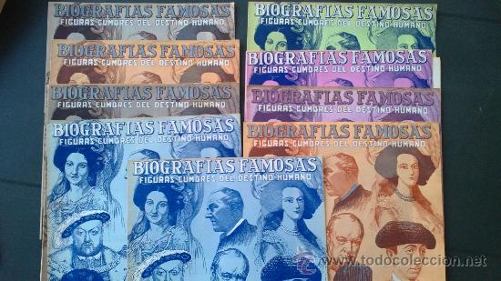 Coleccionismo: BIOGRAFIAS FAMOSAS(ANTONIO GUARDIOLA)EDITORIAL SEGUI-BARCELONA.//..9FASCICULOS(NUEVE)