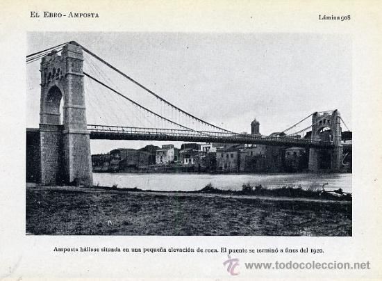 Coleccionismo: AMPOSTA 1922 TARRAGONA PUENTE HOJA LIBRITO