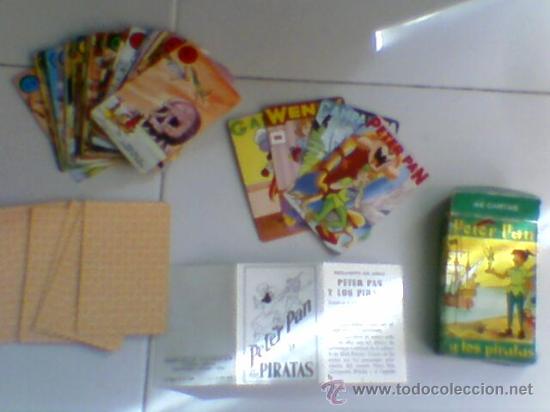 Coleccionismo: Baraja FOURNIER a&ntilde;o 1962 PETER PAN 44 cartas con el manual de instrucciones reverso dificil NARANJA