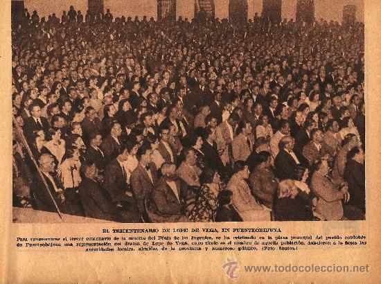 Coleccionismo: * FUENTEOBEJUNA, C&oacute;rdoba * Tricentenario de Lope de Vega - 1935