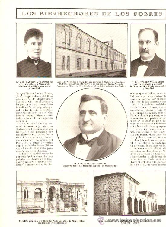 Collectionnisme: RECORTE PRENSA.A&Ntilde;O 1908.ALCAZAR DE SAN JUAN.ANTONIA FERNANDEZ.VENTA CON PE&Ntilde;A.AGUILERA.TOLEDO.ESCUELA