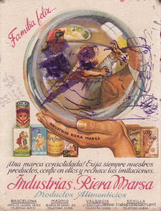 Coleccionismo: Industrias Riera Marsa Barcelona (15x11 ctms)